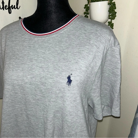 POLO RALPH LAUREN TRICOLOR TIPPED PIQUE TEE - Picture 3 of 8